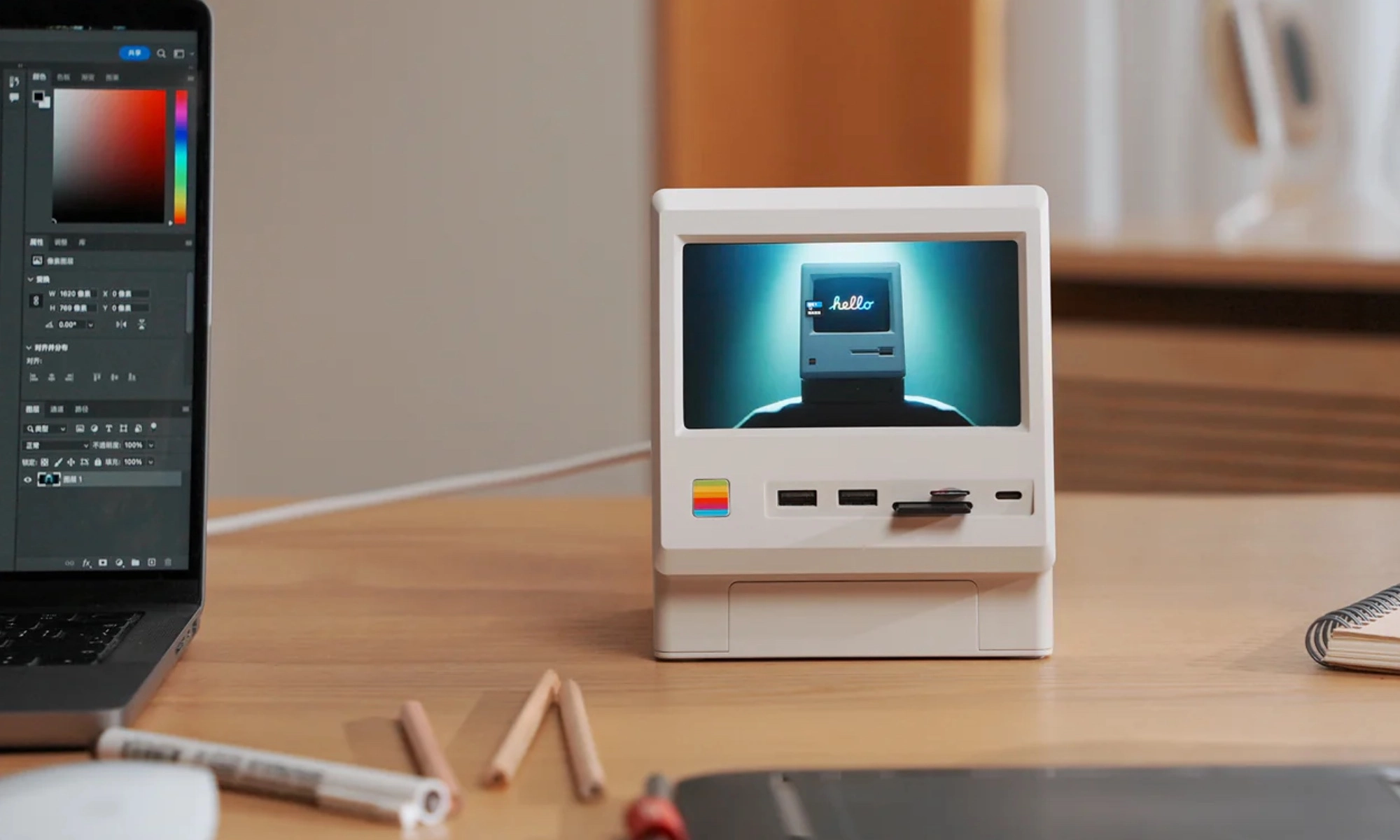 Wokyis M5: Dock Mac Mini Đẹp Mắt Hồi Sinh Apple Macintosh Với Màn Hình Nhỏ