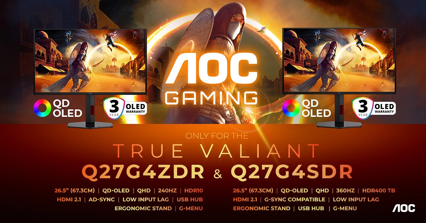 AOC Ra Mắt Màn Hình QD-OLED Gaming: Chất Lượng Cao Cấp Với Giá Phải Chăng