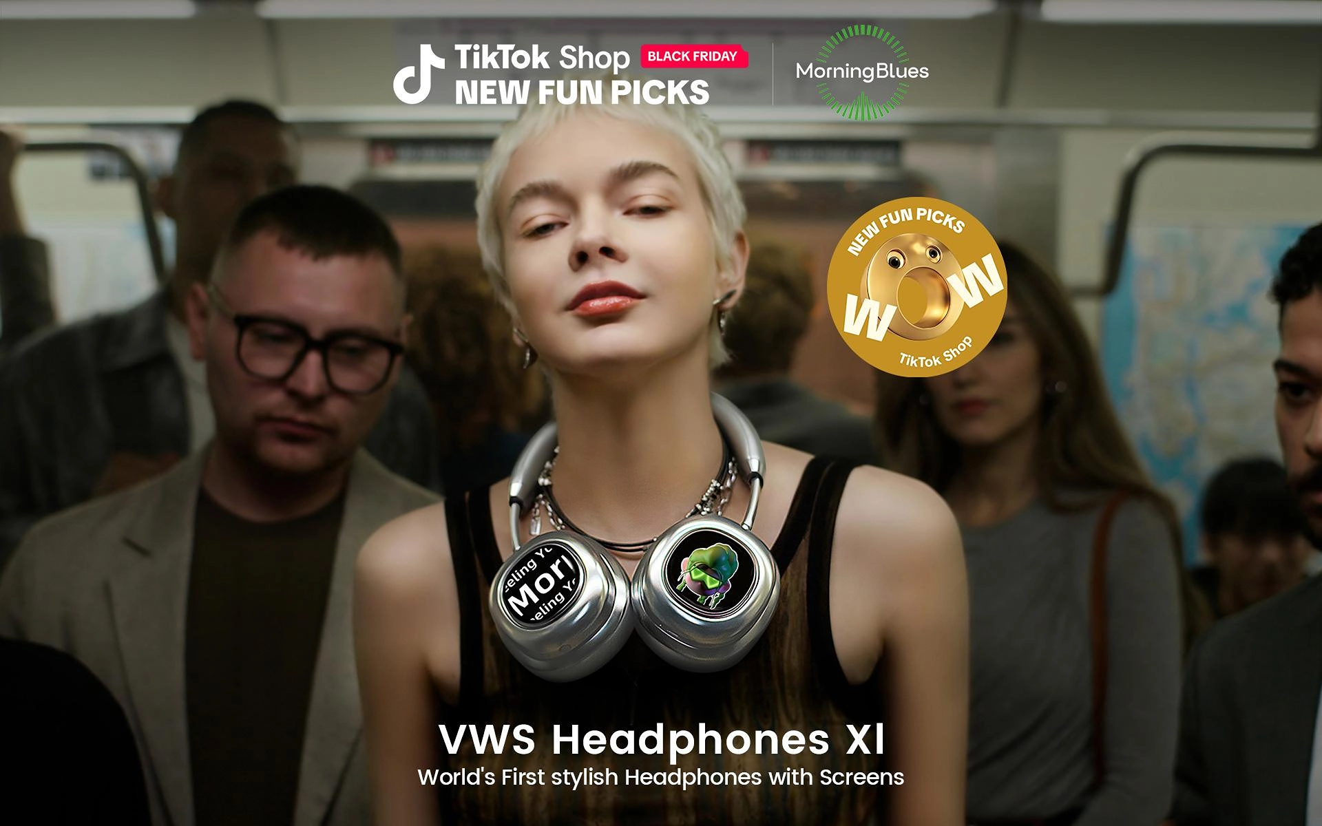 MorningBlues Định Nghĩa Lại Audio Thông Minh Với Tai Nghe Màn Hình OLED